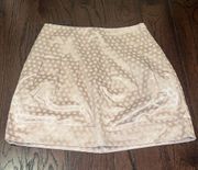 ANTHROPOLOGIE Elevenses Harborless Coast Pencil Skirt Taupe Gold Jacquard Dot