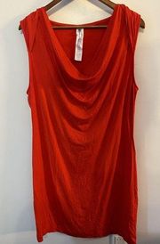 Womens Fabletics Ivana Hooded Dress Swim Beach Coverup Red Size Large Sleeveless