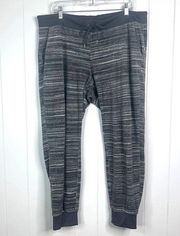 Juicy Couture Gray and White Plush Velour Joggers SZ XL