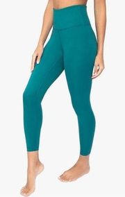 Yogalicious Lux High Waist Squat Proof Lux Ankle Leggings 25” PACIFIC Size M NWT