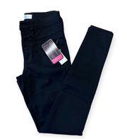 NoBo-Black Skinny Jeans-Slimming Waist-Button up w/short zipper-NWT-Sz 3