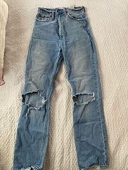 abercrombie and fitch the ankle straight ultra high rise jeans