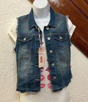 NWT Wax jeans vest size S