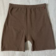 Super Comfy Soft Brown Biker Lounge Shorts OS