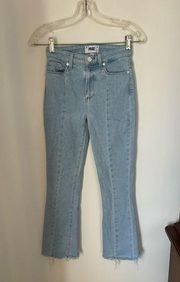 Paige Denim Colette crop flare raw hem jeans size 24