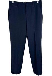 Vince Size 4 Pants Navy Blue Trousers Solid Mid Rise Slim Straight Career 1644