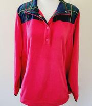 55. Crown & Ivy red fleece mockneck pullover size 3X