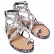 Strappy Athena Gladiator Sandals 7 Phyton print