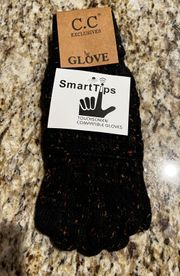 NWT C.C Black Marled Knit Gloves