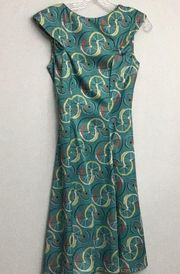 NWT Bettie Paige Bike Pin Up Dress Turquoise XXS