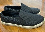 Steve Madden Black  Quilted Slip Ons