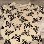 Tan butterfly shirt