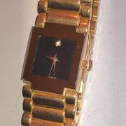 Bijoux Terner Gold Tone Vintage Mens Womens Wrist Watch