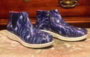 Climatease Blue Lightning Side Zip Boots  $130 EUC 10.5