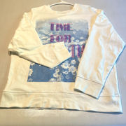 BP Womens‎ Sweat Shirt White Large "Time for Growth" Pull Over crew neck