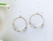 Mini Crystal Beaded Hoops