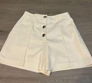 Zara White High Rise Shorts Size Medium