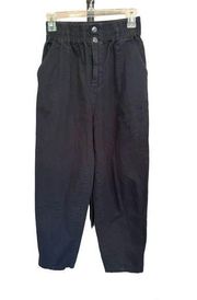 PISTOLA Black Tapered Cropped Trousers - size Small