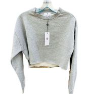 Cropped Socialite grey high low cropped super soft oversized XS sweatshirt