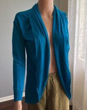 Worthington Open-Front Cardigan, Turquoise Blue, Wide-Color, Medium