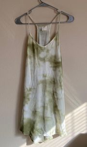 | Beach Tie-Dye Spaghetti Strap Dress Vacation Summer Cover Up Flowy Boat