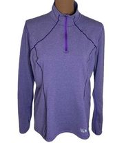 Mountain Hardwear athletic quarter zip long sleeve pullover top Heather purple L