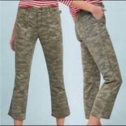 Anthropologie y2k green camo cropped cargo pants size 26