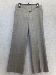 The Limited Women's Wide Leg Pants Size 6 Drew Fit Gray Plaid Pockets loopless