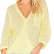 NWT - Yellow Gauze top by Bobi - Size Small