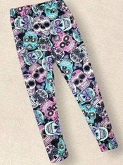 Sugar Skull Leggings, Women's -MEDIUM-