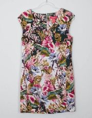 Catherine Malandrino Floral Sheath Dress Tropical Office Womens Size 10