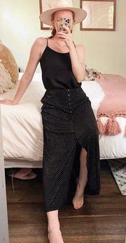 Briggs New York Vintage Black Polka Dot Skirt