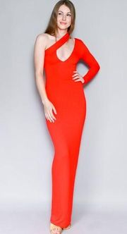 AQ/AQ Red Shay One-Sleeve
Jersey Maxi Gown (0)