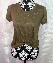 Women's Green Short Sleeve Top S Small.