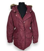 Abercrombie and Fitch Winter Anorak Puffer Jacket Womens XS Red