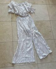 FAVLUX Like New Sz Small 2 Piece Set Striped