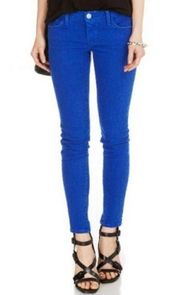 RM REBECCA MINKOFF Cobalt Blue Bleeker Mid Rise Skinny Jeans W28