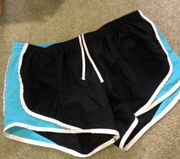 Black Blue Running Shorts