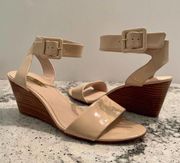 Louise et Cie Punya Patent Leather Wedge Heel Sandals Size 9