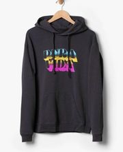 Pura Vida Beachy Bohemian Colorblock Pullover Hooded Sweatshirt