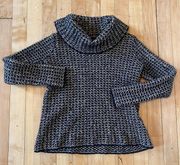 Black Metallic Knit Sweater 