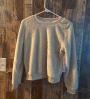 NWT Crave  juniors' Woobie Fuzzy Crewneck Sweater size small long sleeve (h)