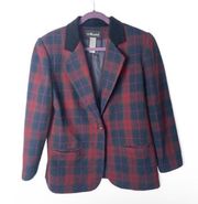 SZ 8 vintage checkered oversized blazer