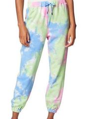 Blank NYC Jogger Tie Dye Gotta Be You Blue Pink Lounge Sweatpant Pant XS NWT