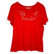 EV1 “Good Vibes” Dark Coral Short Sleeve T-shirt Top
