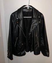 Faux Black Leather Jacket