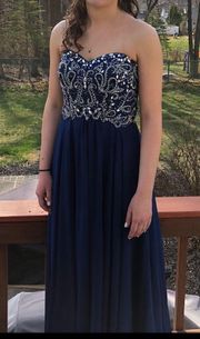 Navy Blue Prom Dress