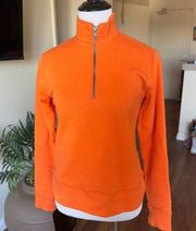 obey anya orange quarter zip sweater