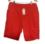 Chico's Red Bermuda Shorts Cotton Blend size 12