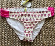 NWT  Estilo Pink and White Bikini Bottom Large